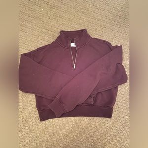 TNA cropped quarter zip